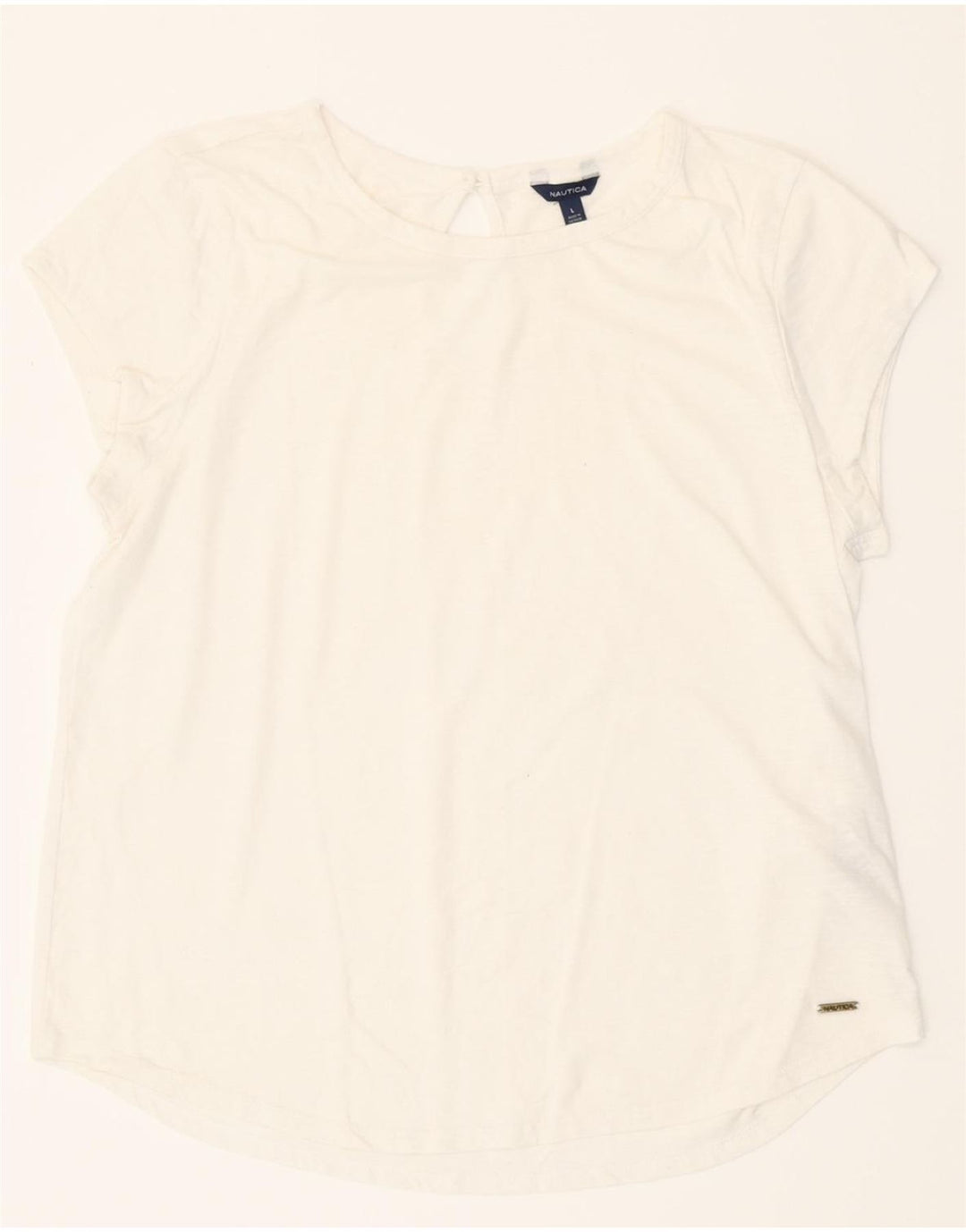NAUTICA Womens Blouse Top UK 16 Large White Cotton Vintage Nautica and Second-Hand Nautica from Messina Hembry 