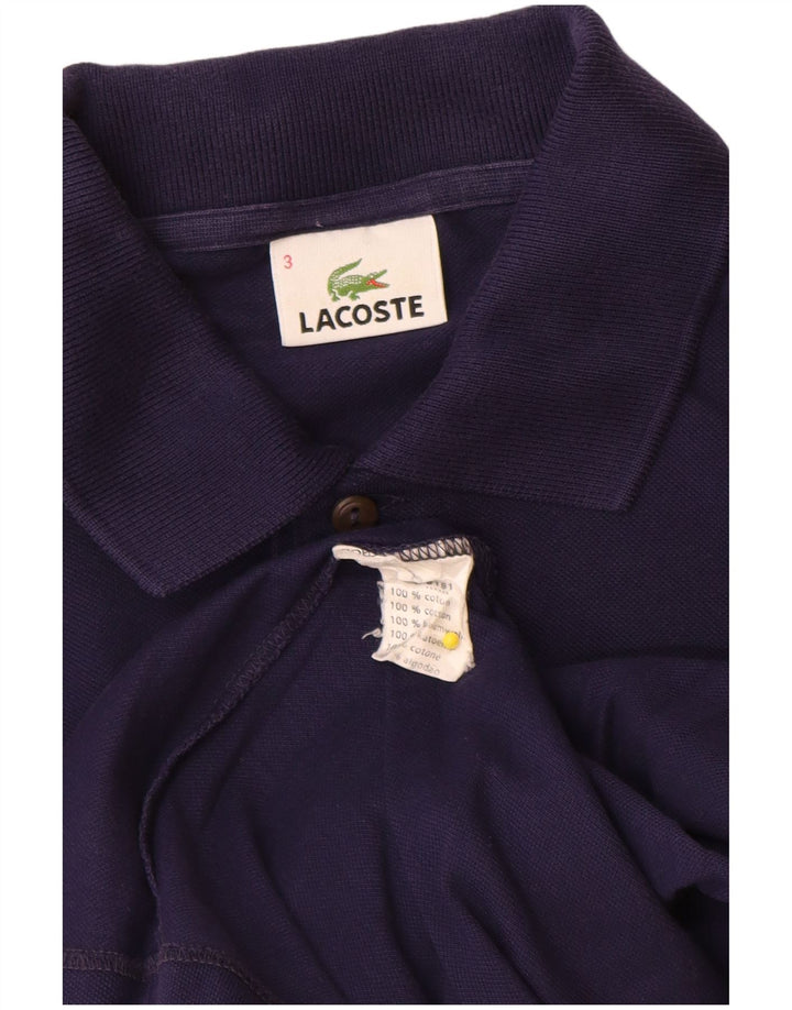 Lacoste Herren-Poloshirt, Größe 3, klein, marineblaue Baumwolle