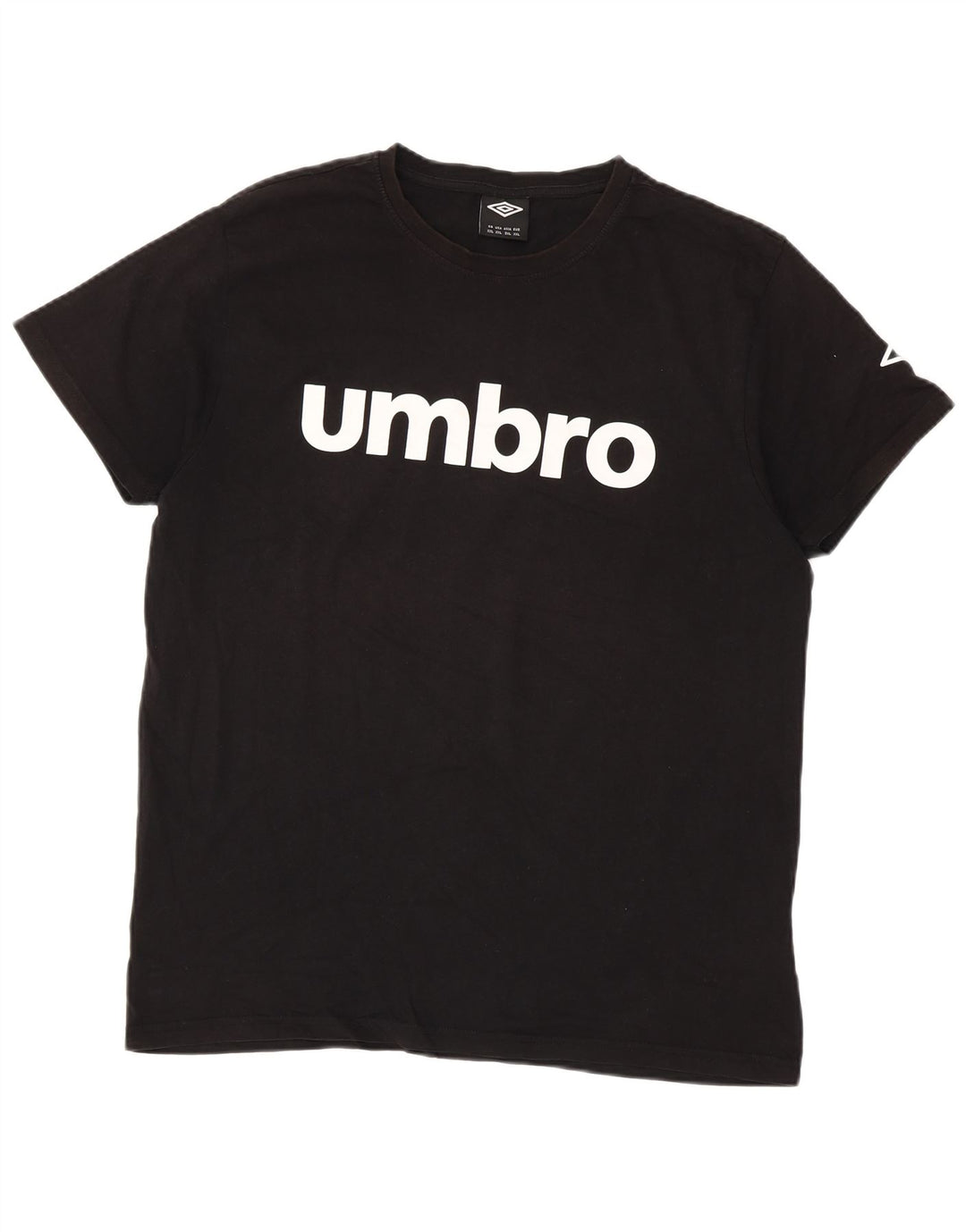 UMBRO Herren Grafik T-Shirt Top 2XL Schwarz Baumwolle
