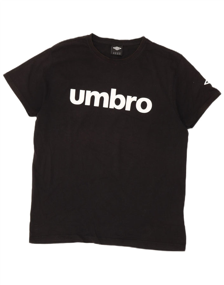 UMBRO Herren Grafik T-Shirt Top 2XL Schwarz Baumwolle