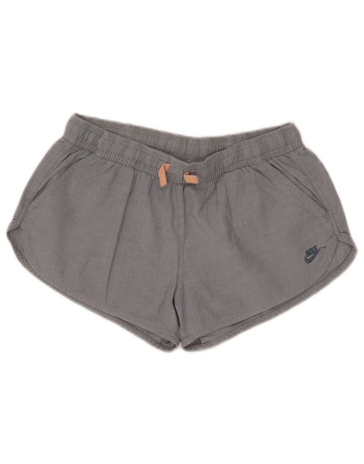 Nike Damen Casual Shorts Small W27 Graue Baumwolle