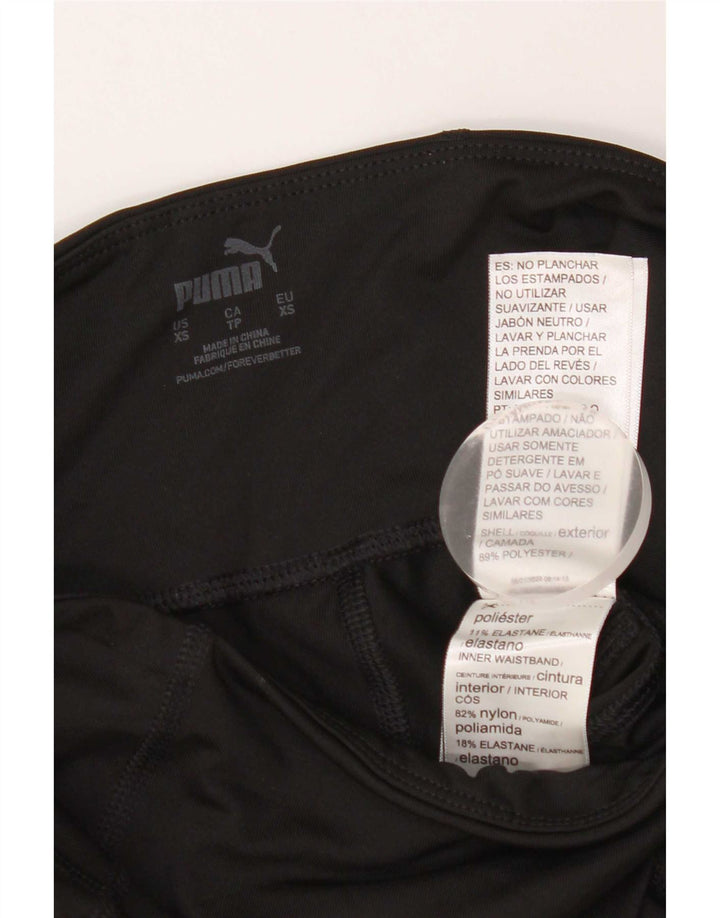 Puma Damen Leggings UK 4 XS Schwarz Polyester