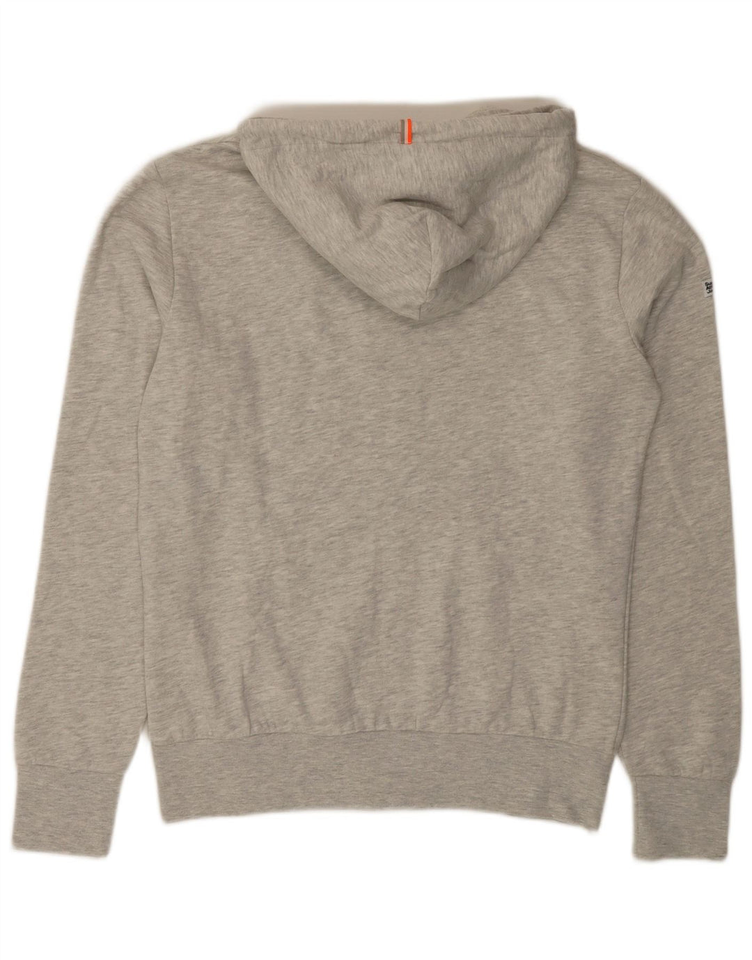 SUPERDRY Herren-Kapuzenpullover mit Reißverschluss, groß, grau gesprenkelte Baumwolle