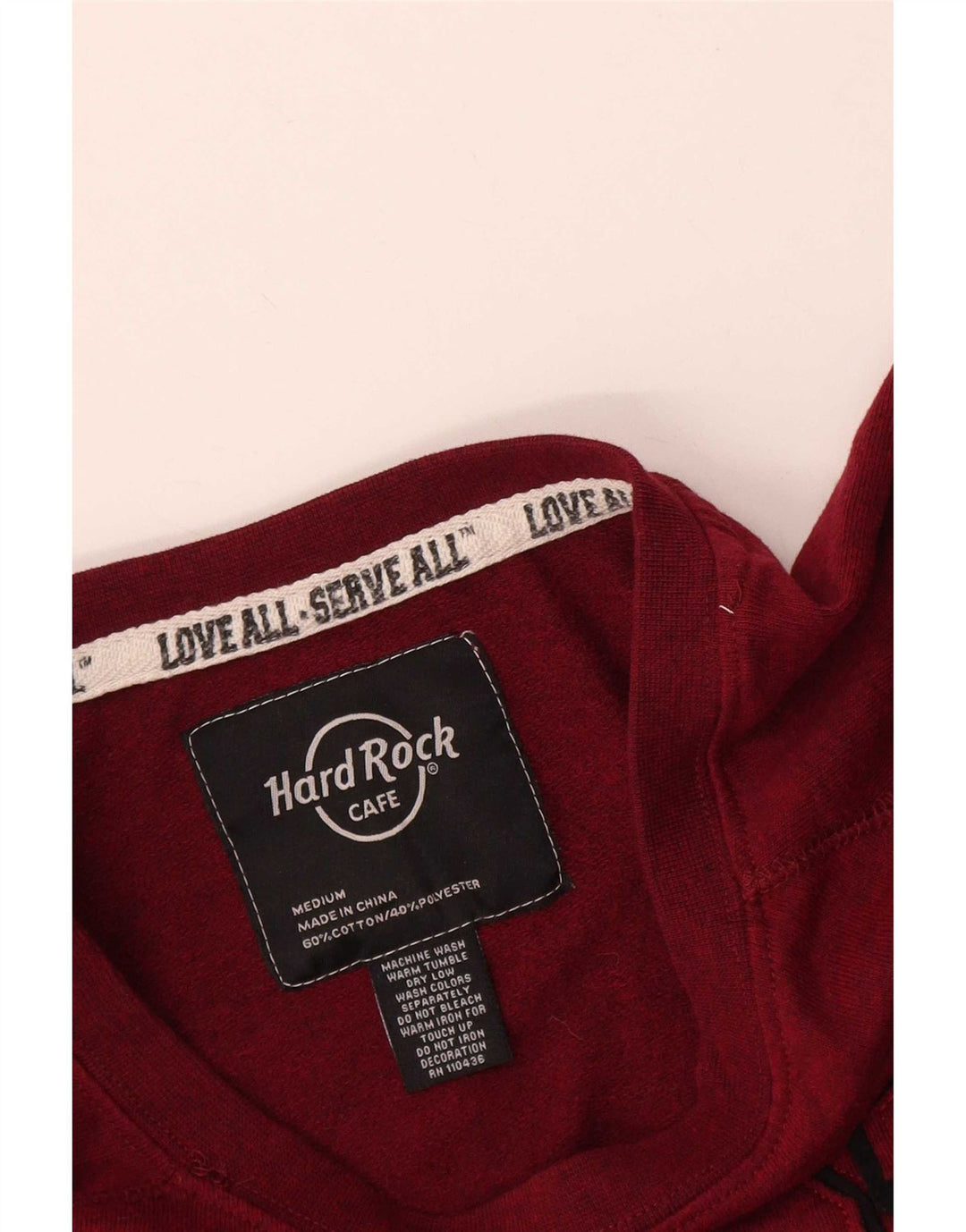 Hard Rock Cafe Damen Phoenix Sweatshirt Pullover UK 14 Medium Burgund
