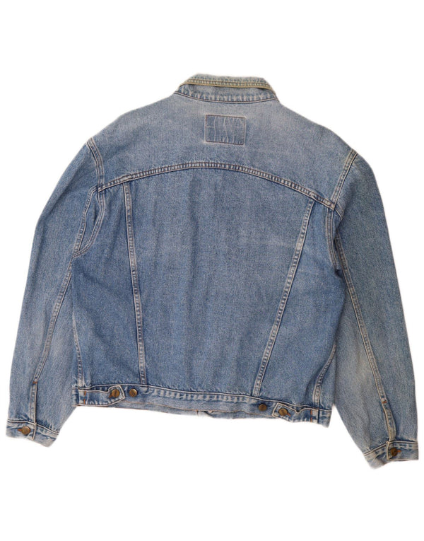Vintage Herren Jeansjacke UK 42 XL Blaue Baumwolle
