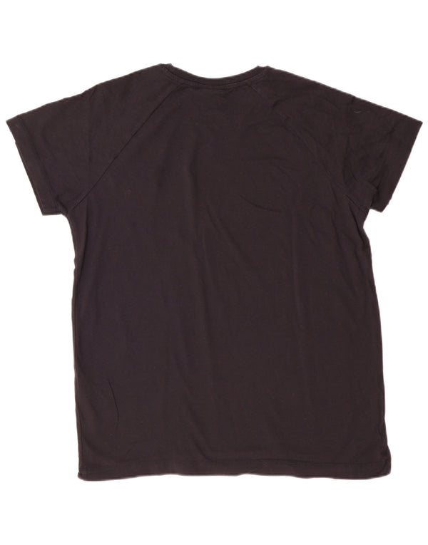 Champion Damen Grafik-T-Shirt-Oberteil XL aus schwarzer Baumwolle