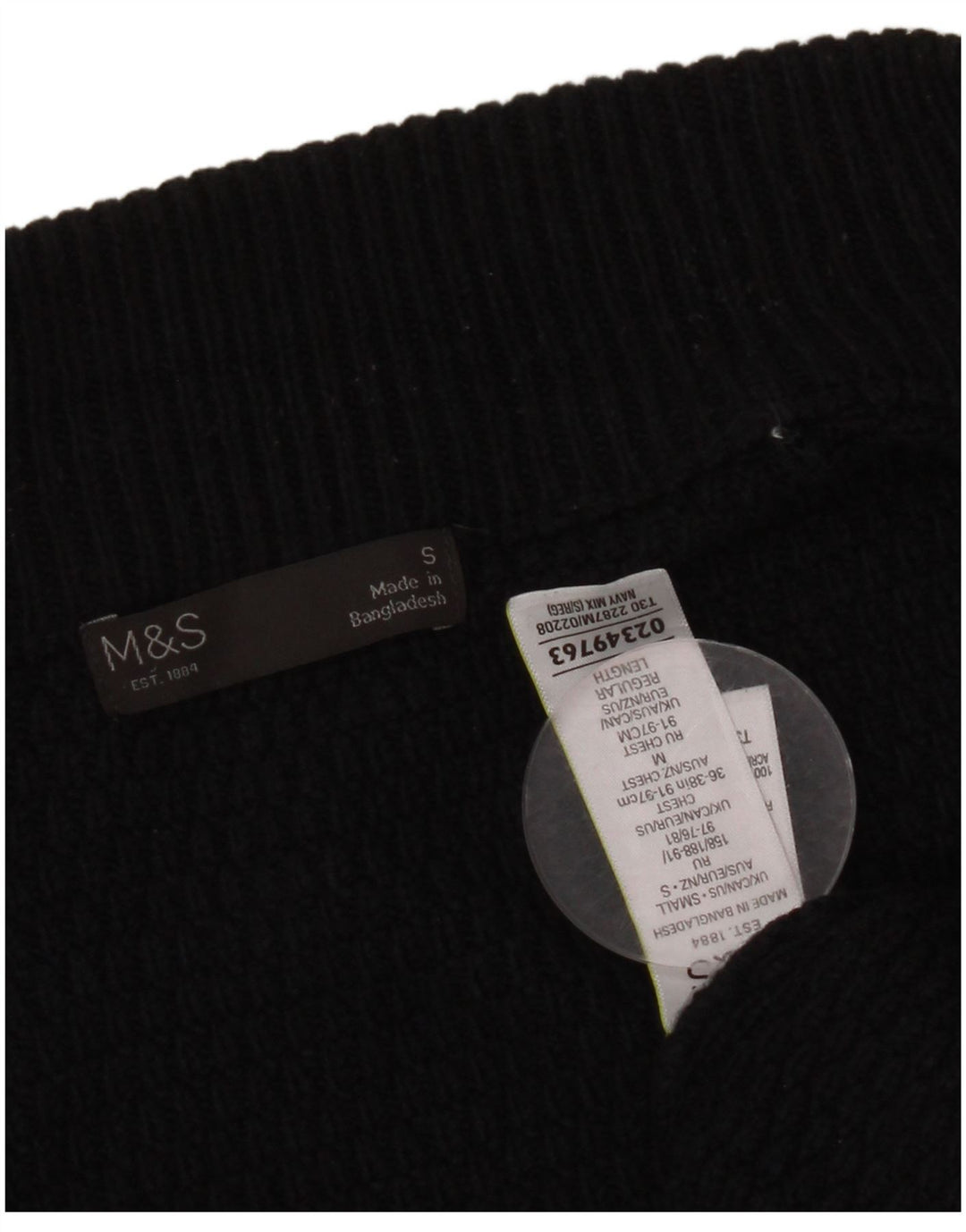 Marks & Spencer Herren-Strickjacke, klein, marineblau, Acryl