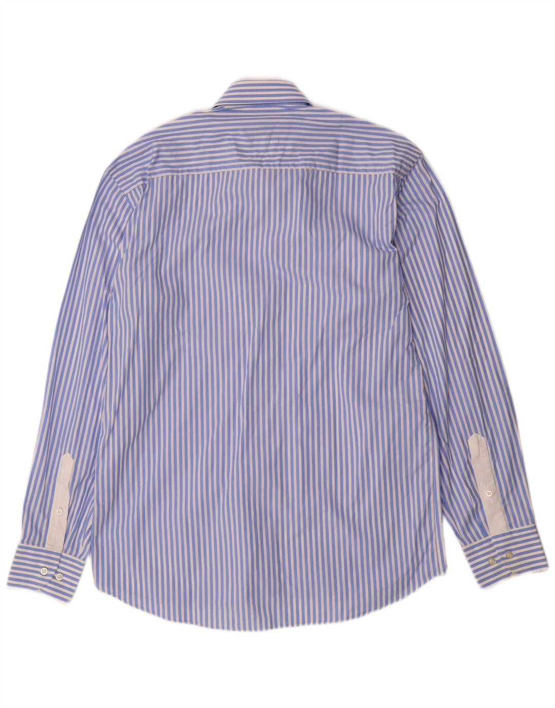 HARRY & SONS Herrenhemd Größe 39 15 1/2 mittelblau gestreifte Baumwolle