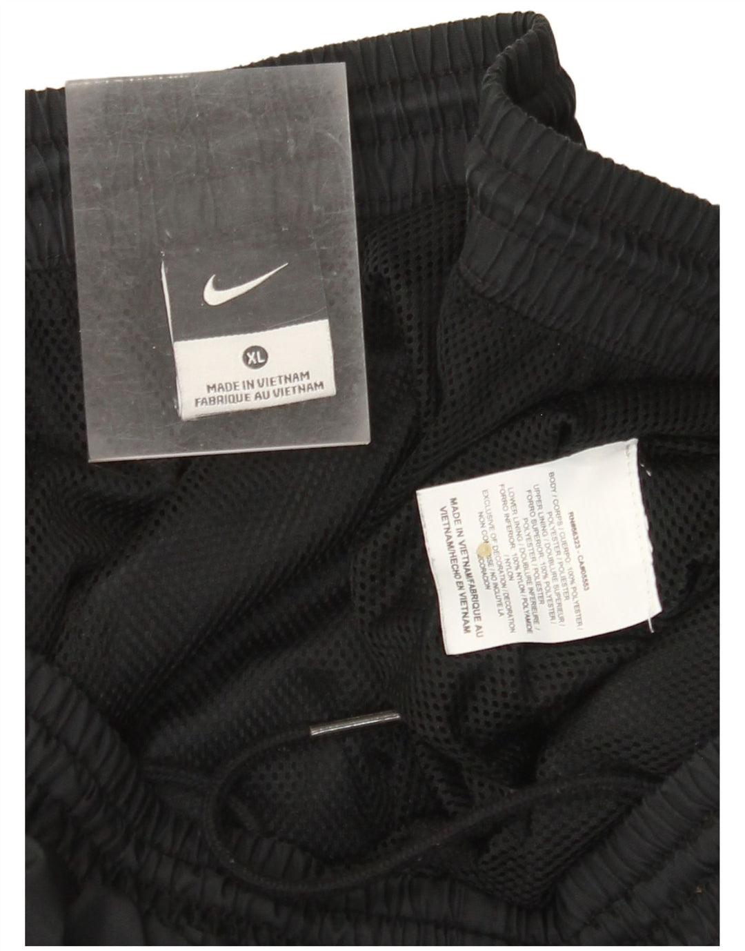 NIKE Herren-Trainingshose XL, schwarzes Colourblock-Polyester