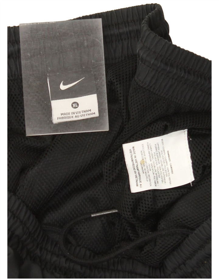 NIKE Herren-Trainingshose XL, schwarzes Colourblock-Polyester