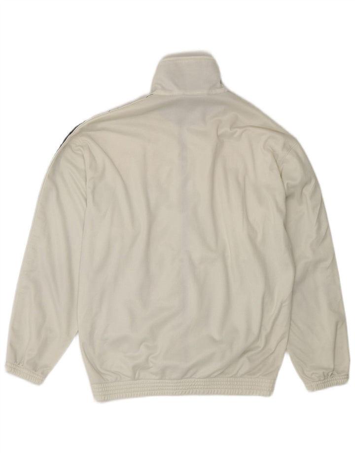Asics Jungen-Trainingsanzug-Top-Jacke, 13–14 Jahre, weißes Farbblockdesign