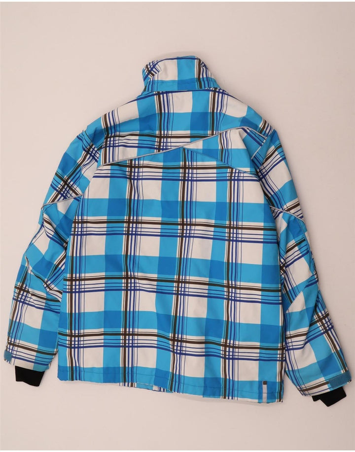 O'Neill Herren-Skijacke XL, blau kariertes Polyester