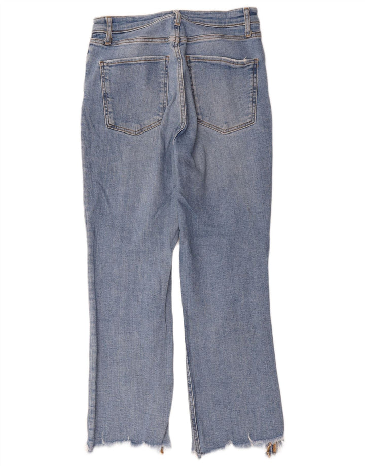 Zara Damen Straight Jeans EU 40 Medium W30 L26 Blau