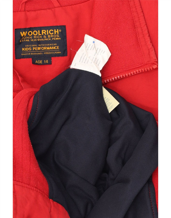 Woolrich Bomberjacke für Jungen, 13–14 Jahre, rotes Polyester