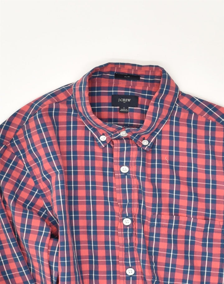 J. CREW Mens Shirt Small Red Check Cotton | Vintage J. Crew | Thrift | Second-Hand J. Crew | Used Clothing | Messina Hembry 