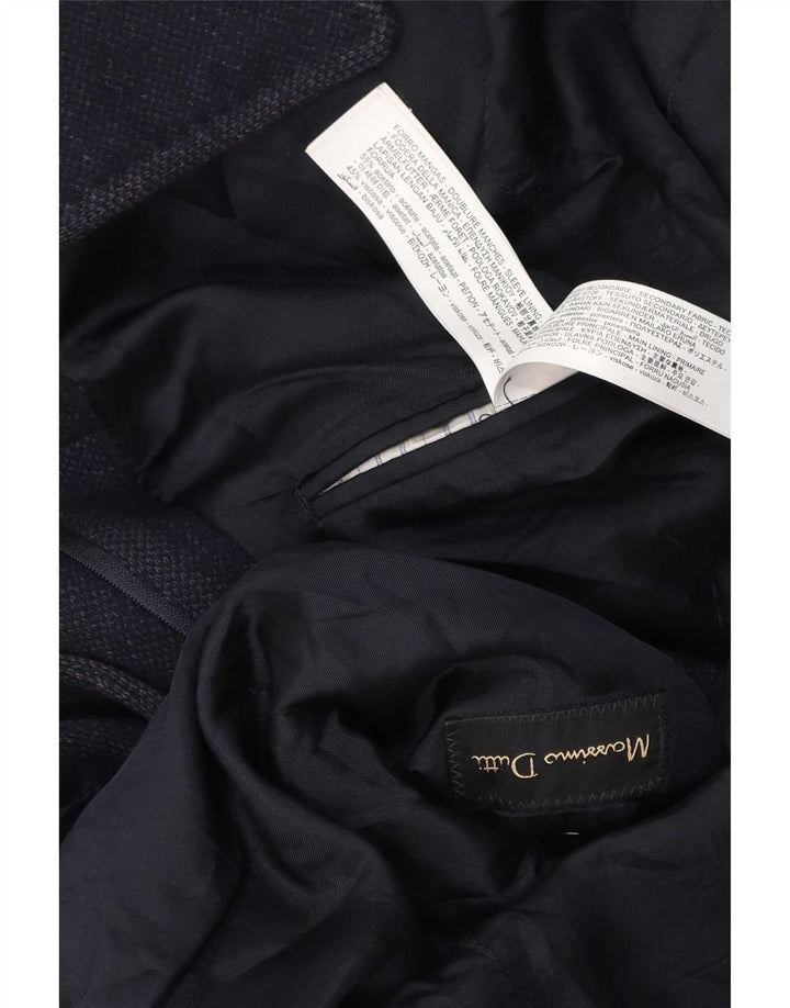 Massimo Dutti Herrenmantel UK 38 Medium Marineblau Acryl