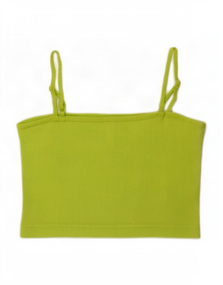 Nike Damen Crop Cami Top UK 8 Small Grüne Baumwolle