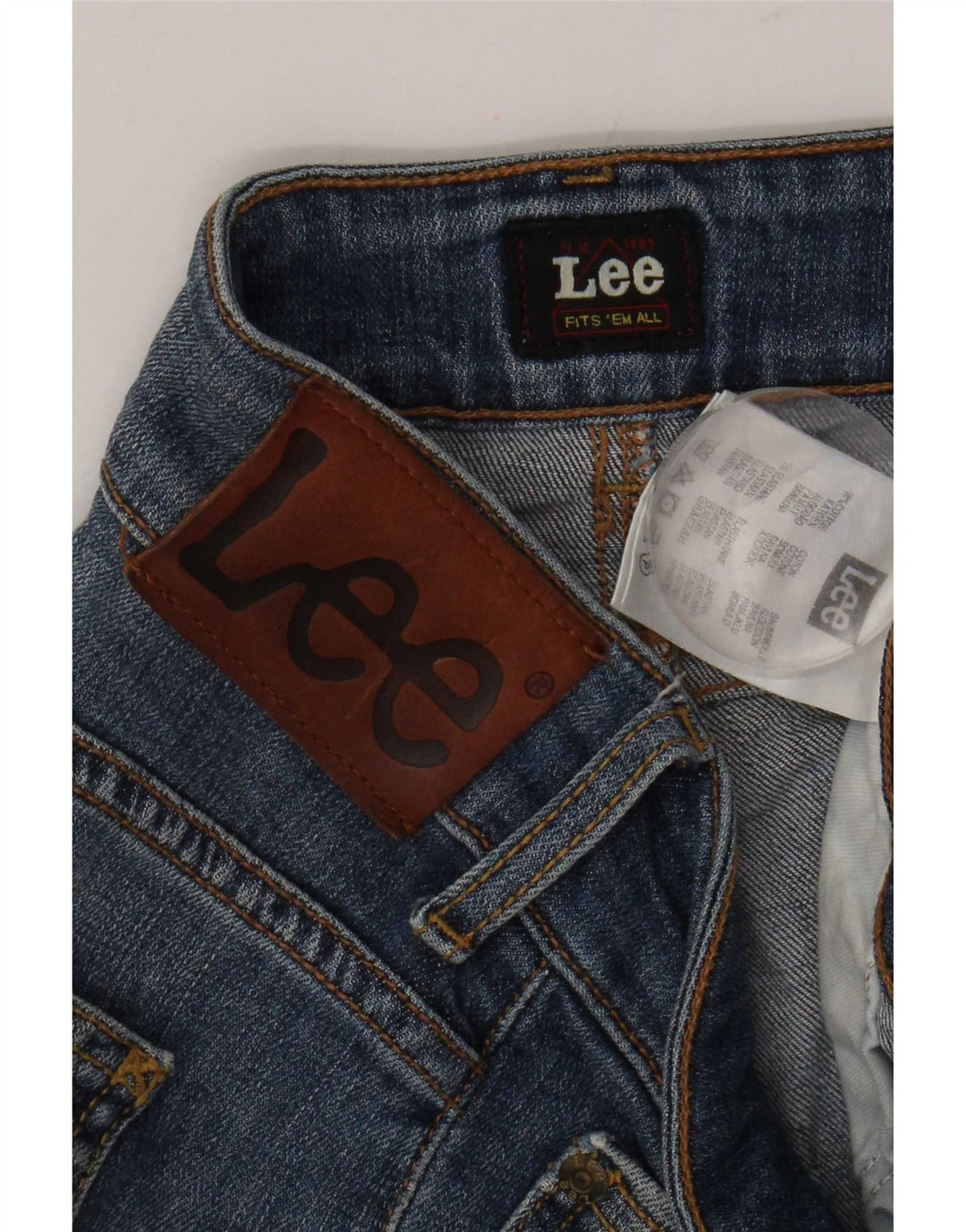 Lee Damen Amy Straight Jeans W30 L29 Blaue Baumwolle