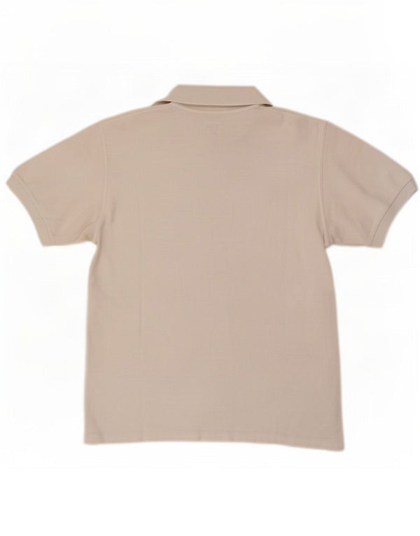 Calvin Klein Jeans Damen Poloshirt UK 16 Large Off White Baumwolle