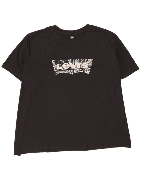 Levi's Herren-T-Shirt mit Grafik, 5XL, schwarze Baumwolle