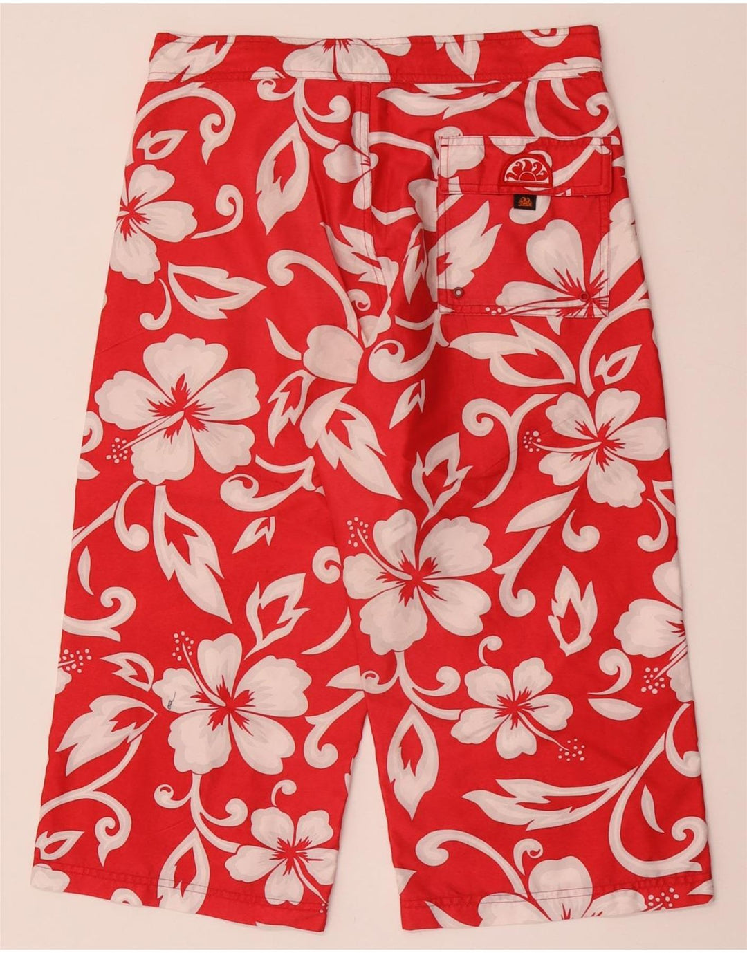 Sundek Damen Caprihose W32 L19 Rot geblümtes Polyester