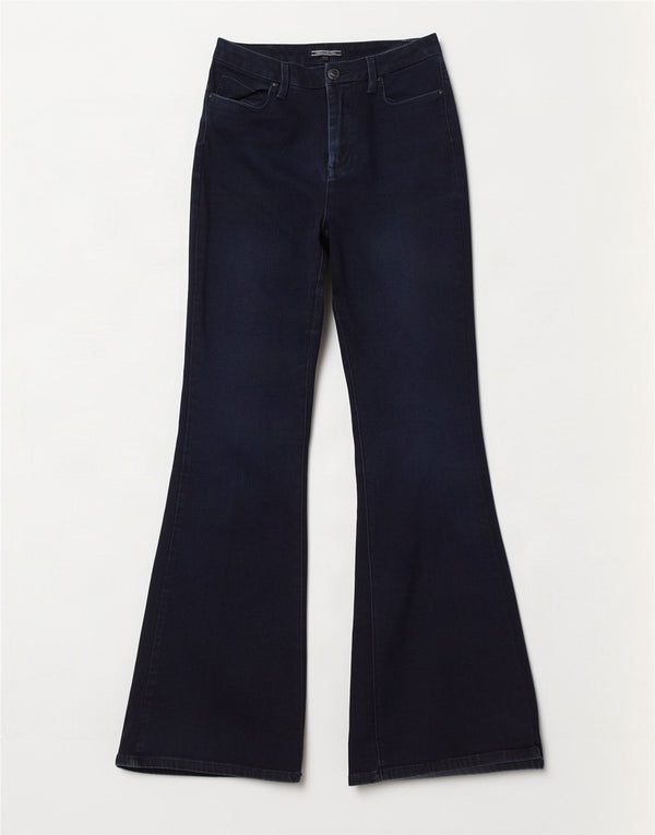 Tommy Hilfiger Damen Schlagjeans W29 L32 Blaue Baumwolle