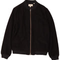 Jack Wills Herren-Bomberjacke, UK 38, mittelmarineblaue Wolle