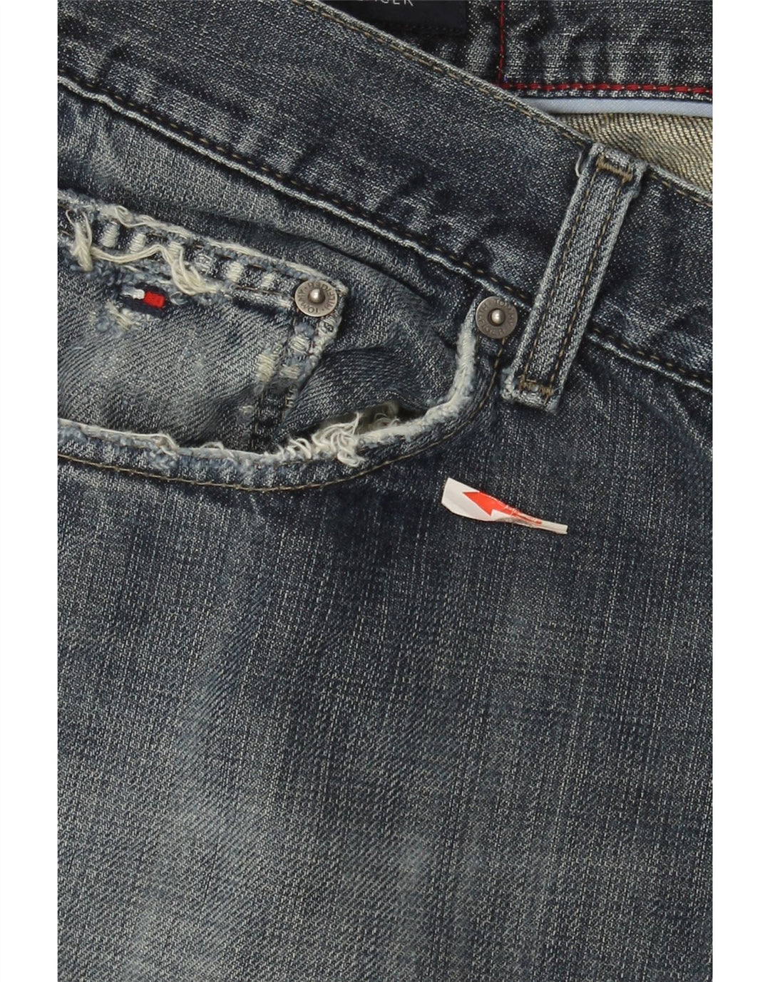 Tommy Hilfiger Herren Straight Jeans W40 L32 Blaue Baumwolle