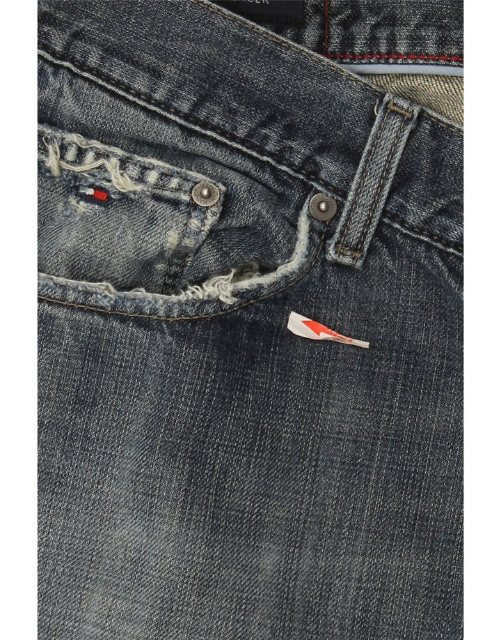 Tommy Hilfiger Herren Straight Jeans W40 L32 Blaue Baumwolle