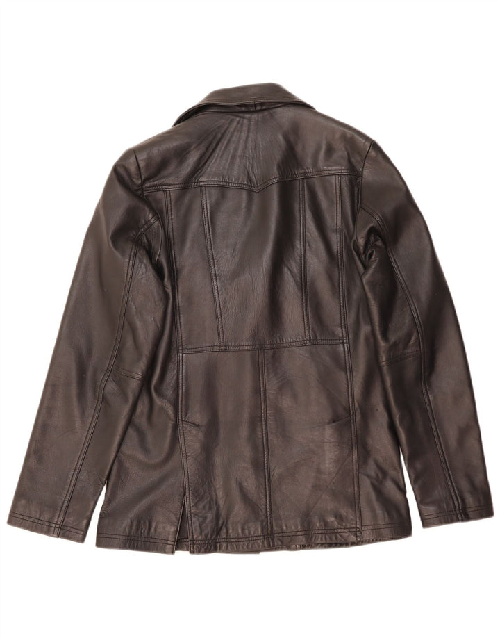 MDM Herren Lederjacke UK 38 Mittelschwarzes Leder