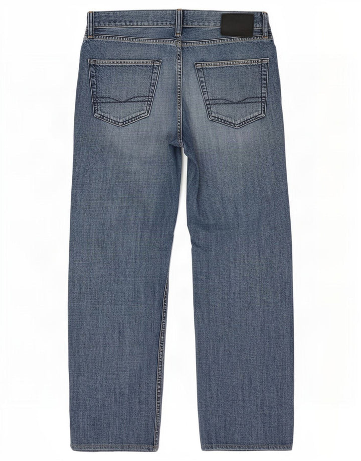 Hugo Boss Herren Straight Jeans W34 L29 Blaue Baumwolle