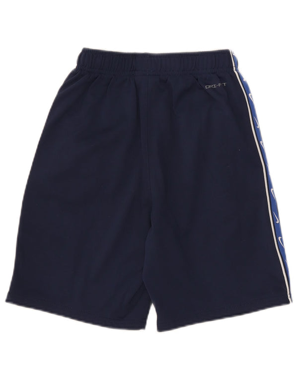 Nike Dri Fit Grafik-Sportshorts für Jungen, 7–8 Jahre, Marineblau, Farbblock