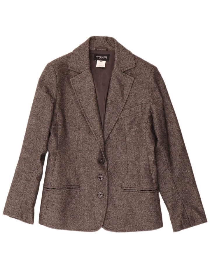 Patrizia Pepe Damen 3-Knopf-Blazerjacke IT 44 mittelgraue Baumwolle