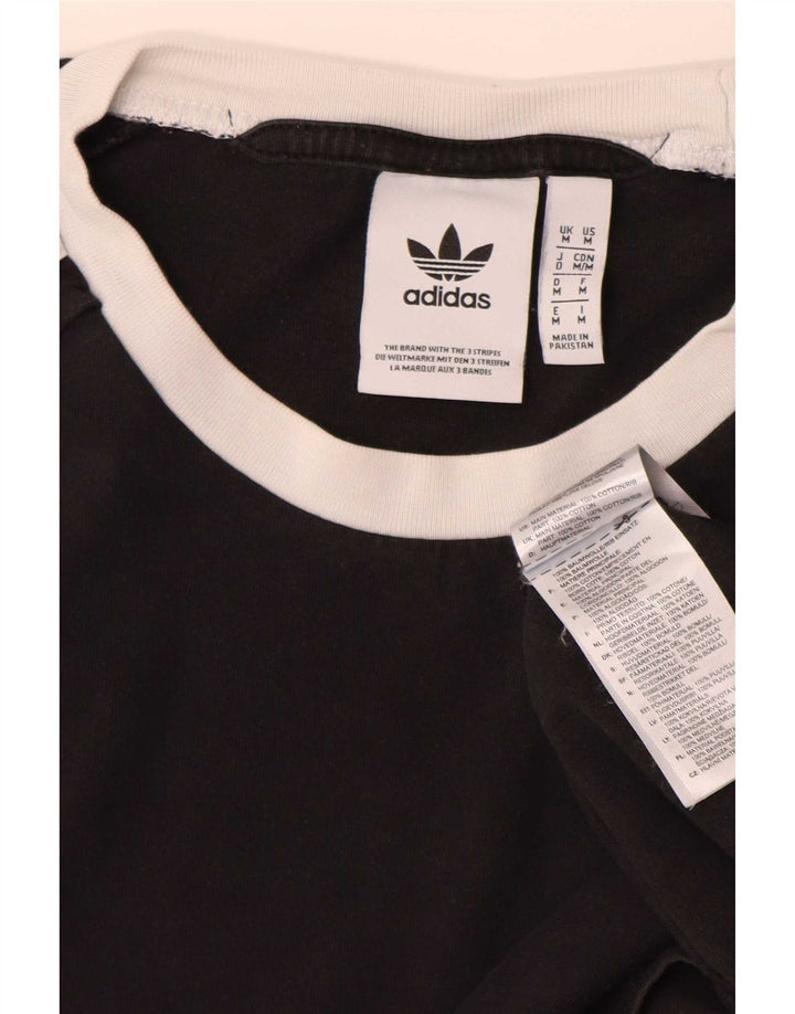 Adidas Herren T-Shirt Top Medium Schwarz Baumwolle
