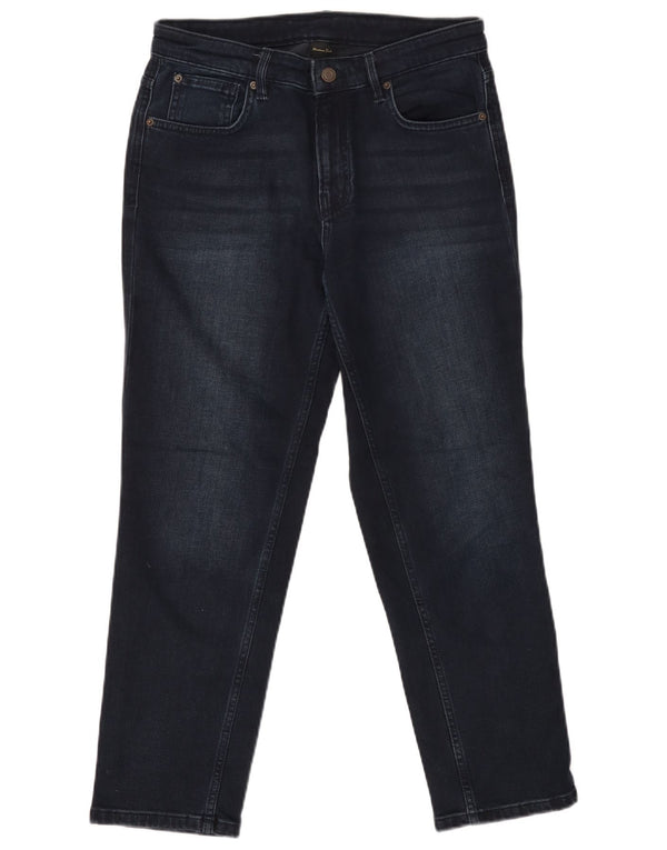 MASSIMO DUTTI Damen Tapered Jeans EU 40 Medium W30 L27 Marineblau Baumwolle