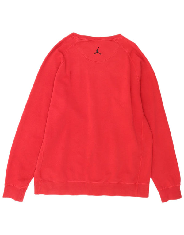 Jordan Herren Grafik-Sweatshirt-Pullover XL aus roter Baumwolle