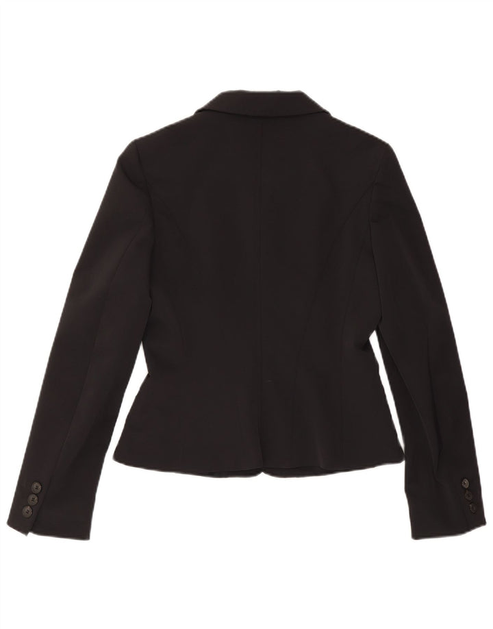 Max Mara Womens Weekend 3-Knopf-Blazer-Jacke UK 10 Small Schwarz Polyester