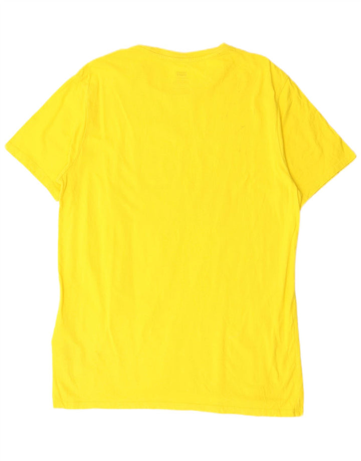 Levi's Herren Peanuts Graphic T-Shirt Top Large Gelb Baumwolle