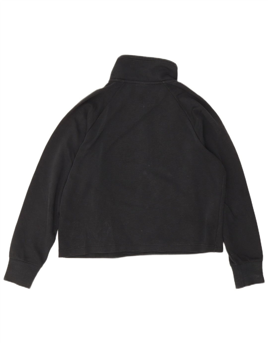 Nike Damen-Sweatshirt mit übergroßem Crop-Ausschnitt und Reißverschluss, Gr. 10, Größe S, Schwarz