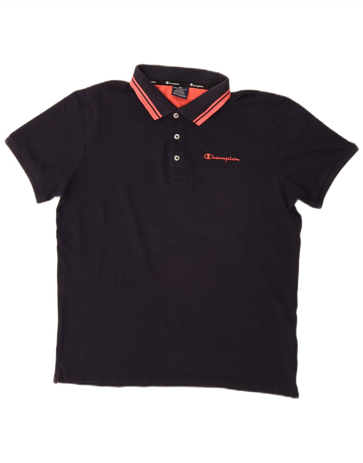 Champion Herren-Poloshirt, groß, marineblau, Baumwolle