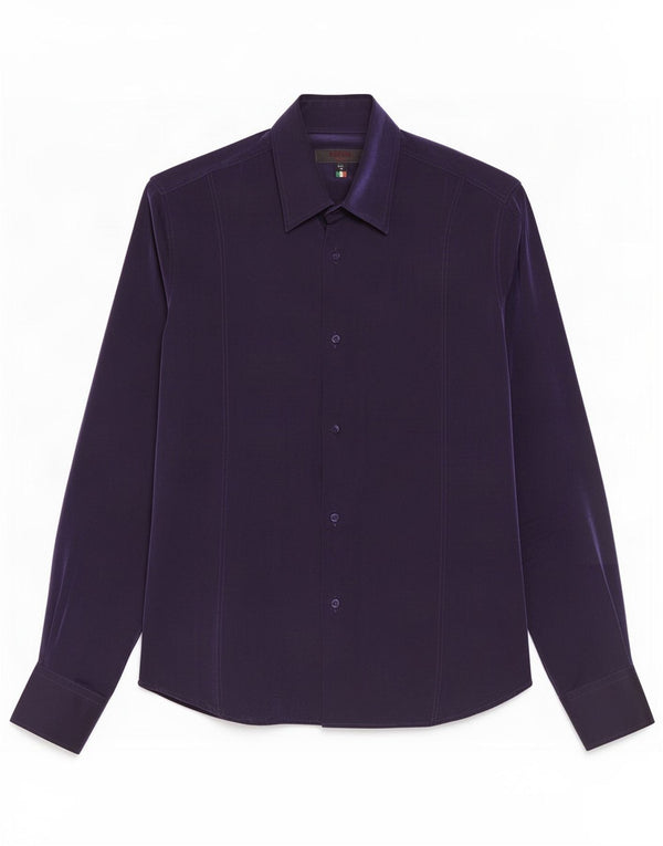 Tipo' S Herren Slim Shirt Small Lila Viskose