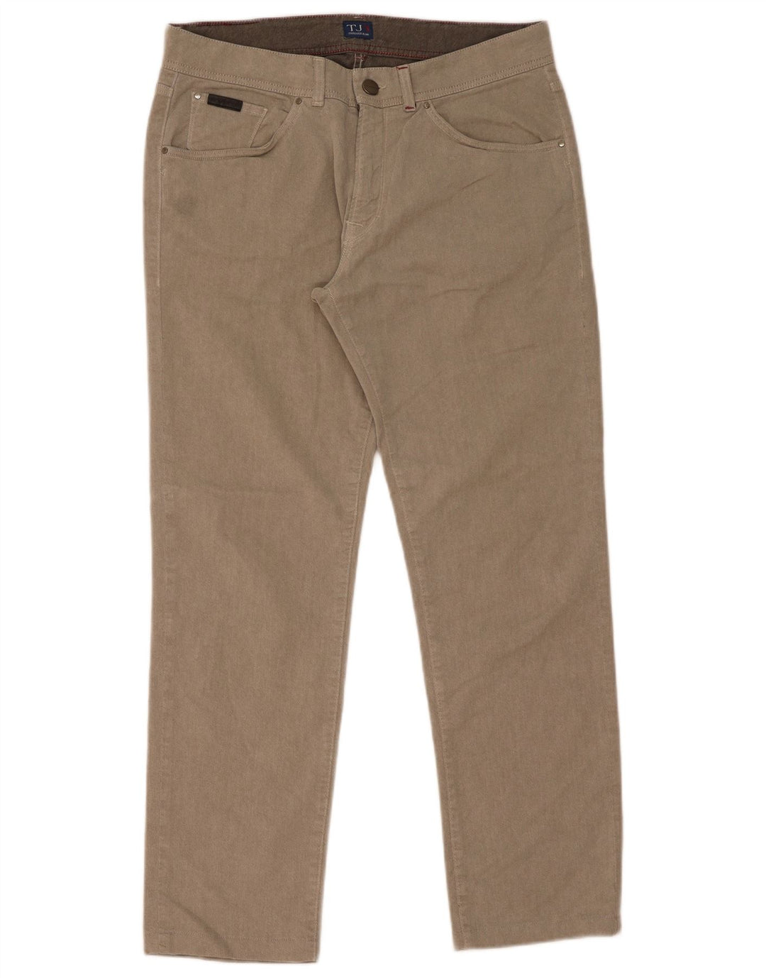 Trussardi Herren Straight Jeans W36 L31 Beige Baumwolle
