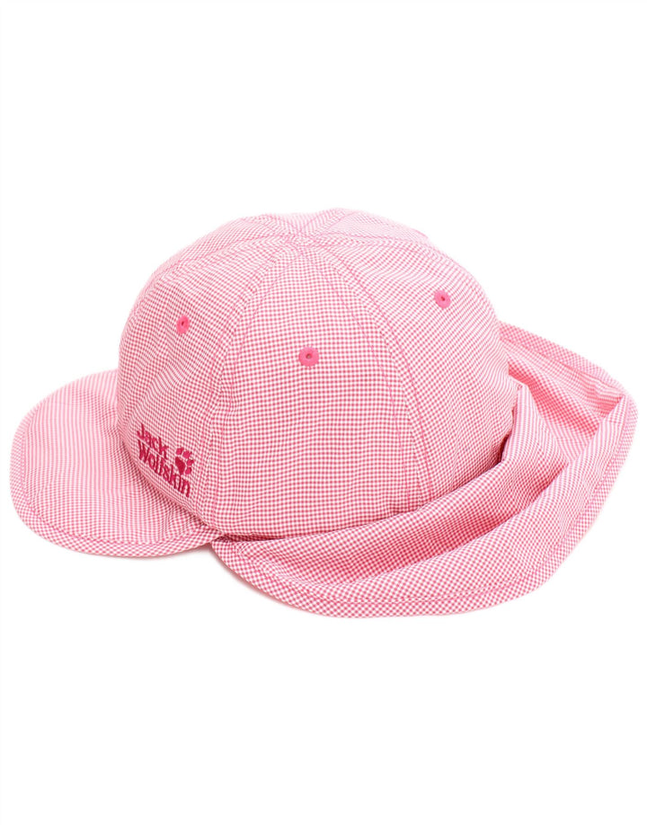 Jack Wolfskin Neck Drape Trapper-Mütze für Mädchen, 4–5 Jahre, klein, rosa Hahnentrittmuster