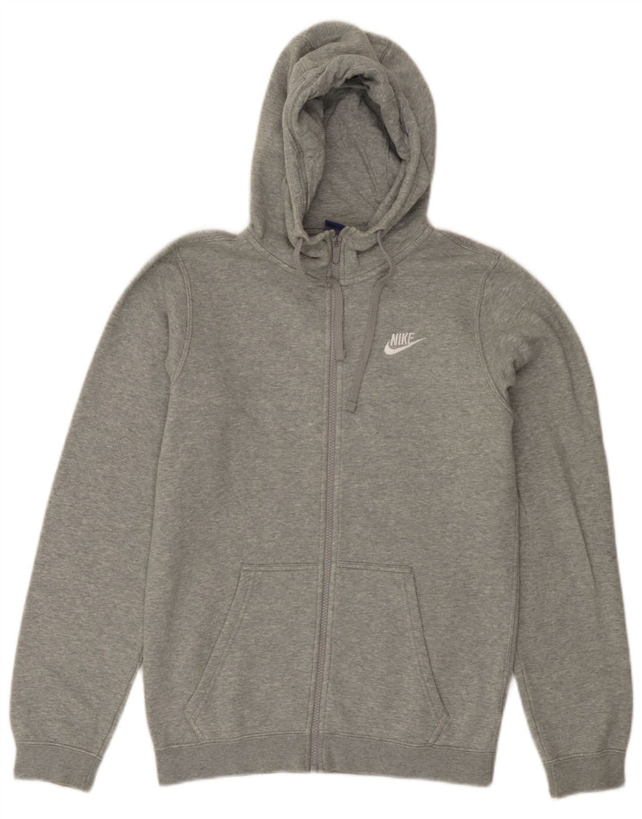 NIKE Herren-Kapuzenpullover mit Reißverschluss, XS, graue Baumwolle