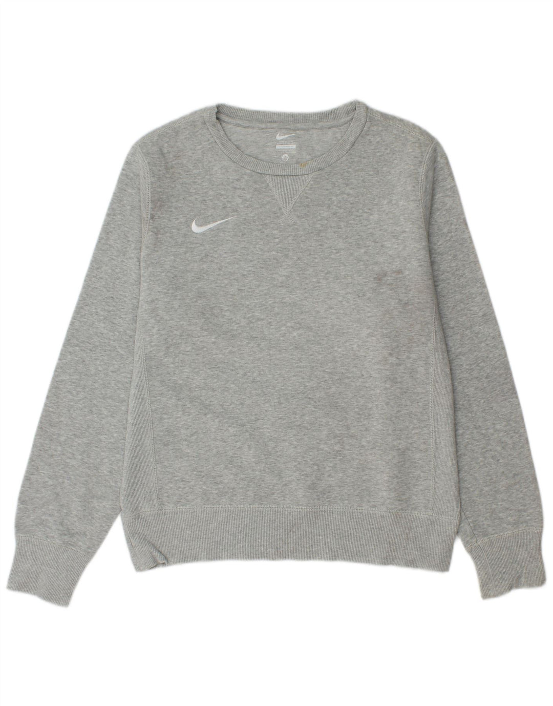 Nike Herren-Sweatshirt-Pullover, klein, grau gefleckte Baumwolle