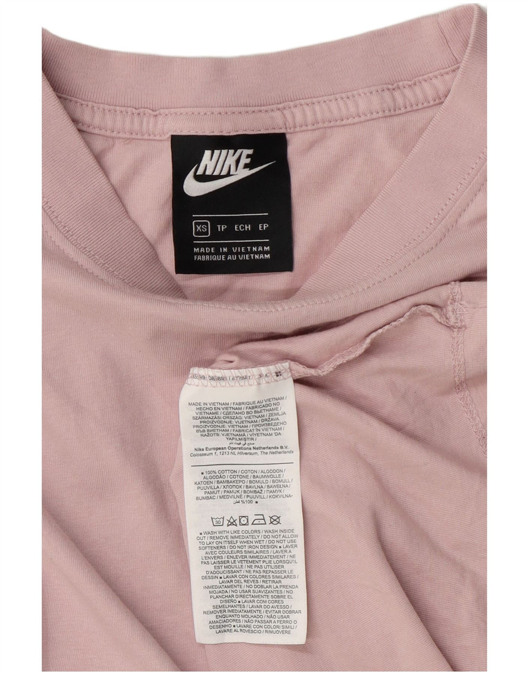 Nike Herren T-Shirt Top XS Rosa Baumwolle