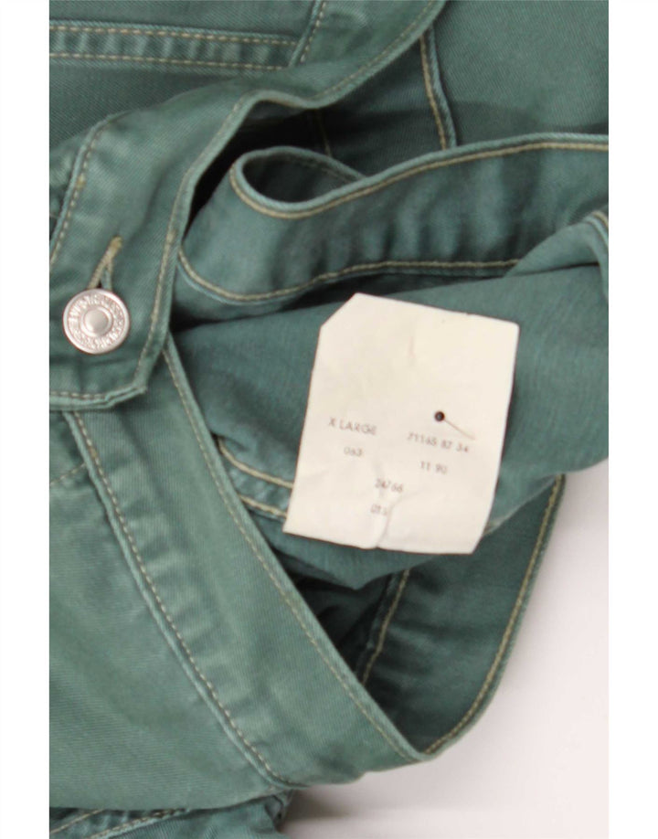 Levi's Herren Jeansjacke UK 42 XL Grüne Baumwolle