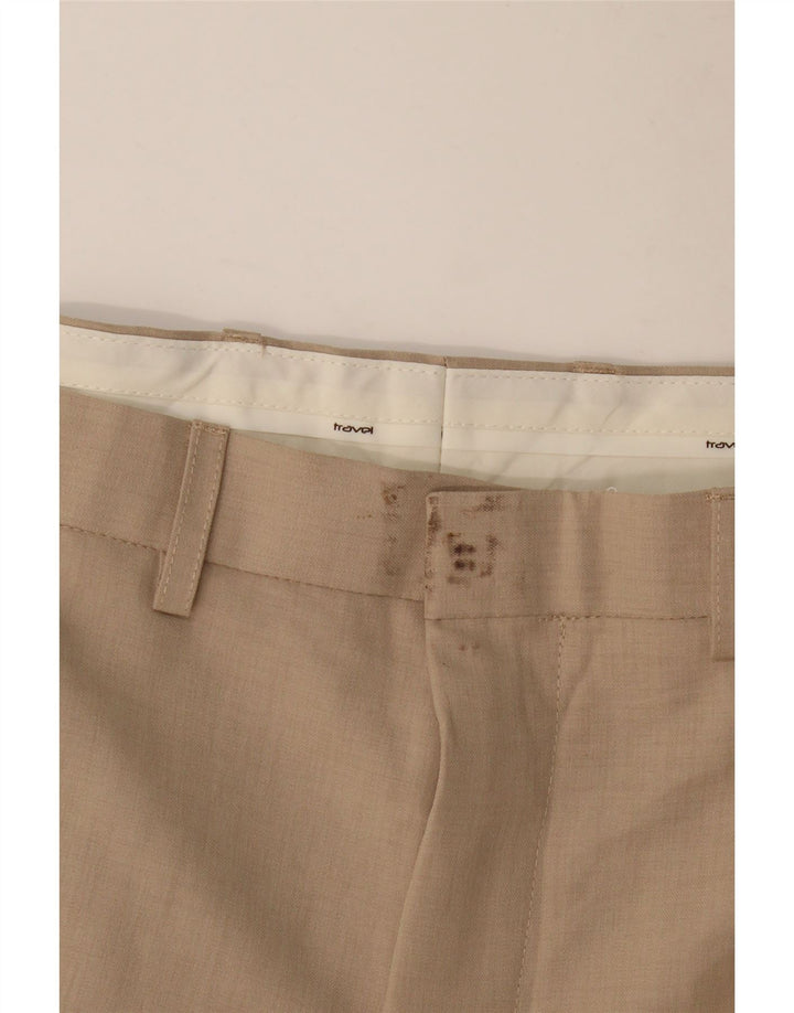 MARKS & SPENCER Gerade Herren-Chinohose W42 L31 Beige Polyester