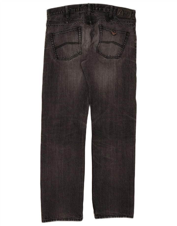 Armani Damen Straight Jeans W38 L32 Grau