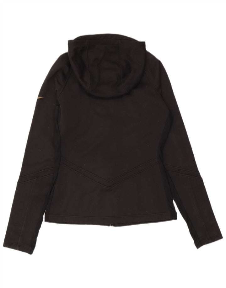 Nike Damen Zip Hoodie Pullover UK 10 Small Schwarz Polyester